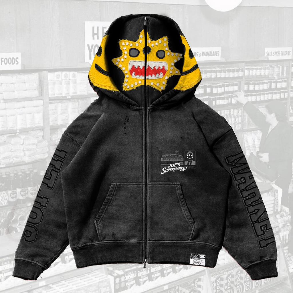 Double-Hood Thermal-Lined Full-Zip Hoodie - JS-4002