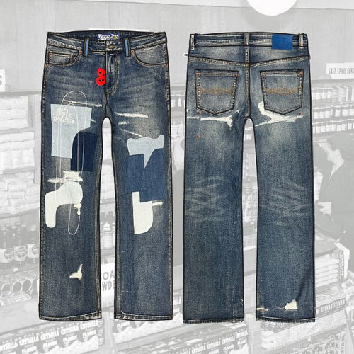 Canvas Garment-Dyed Studded Utility Work Pants - JS-4009