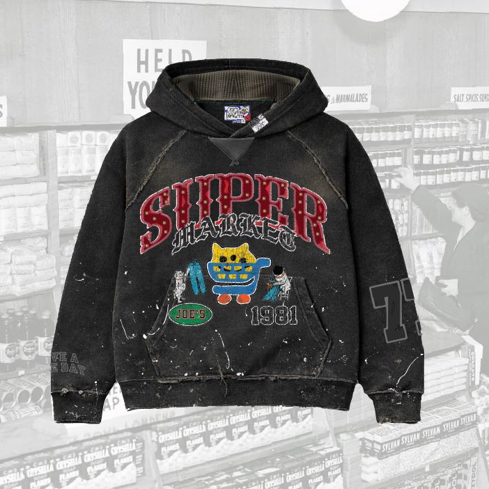 Vintage Market Oversized Hoodie - JS-4006